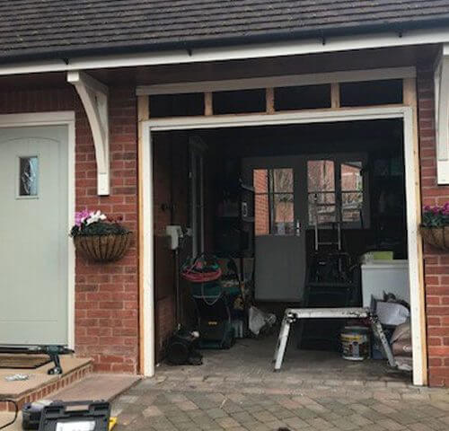 Wessex Avonbrook Garage Door Installation in Process