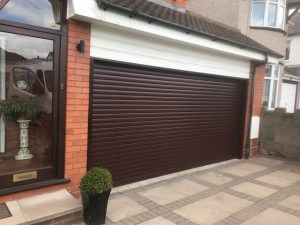 Brown AlluGuard garage doors fitted by Chase Garage Doors